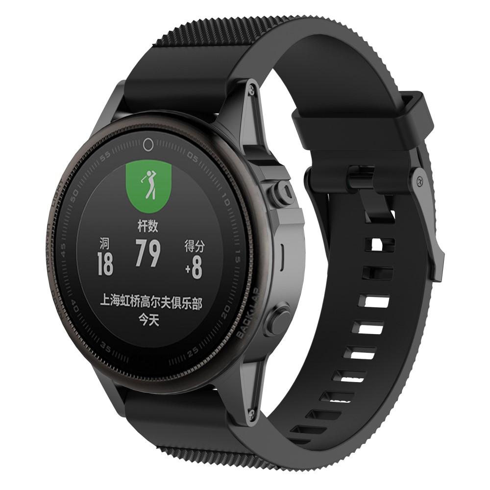 Garmin Fenix 5S/5S Plus Reim Silikon svart