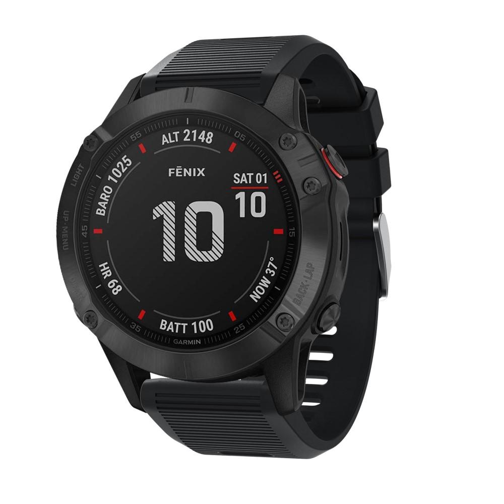 Garmin Fenix 6X Reim Silikon svart