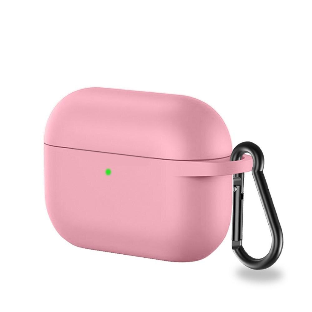 Silikondeksel med karabinkrok Apple AirPods Pro rosa