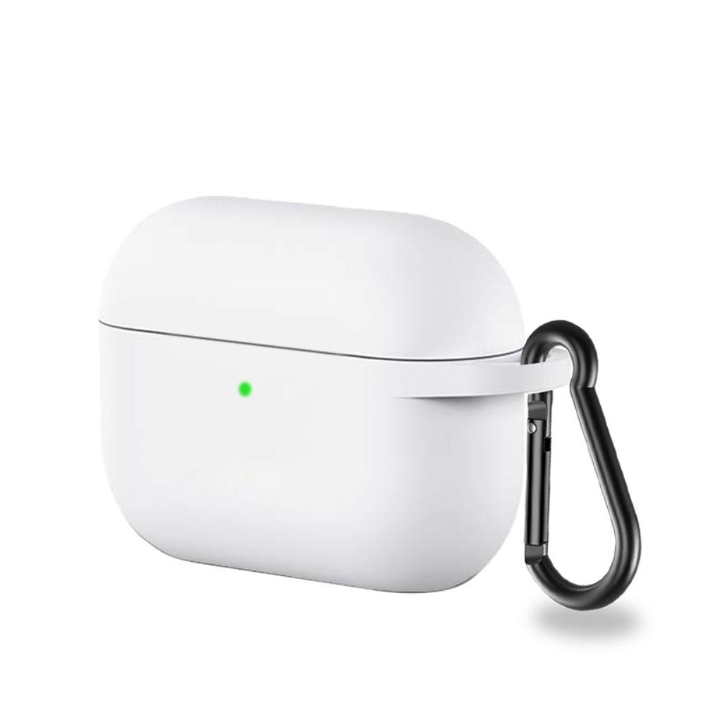 Silikondeksel med karabinkrok Apple AirPods Pro hvit