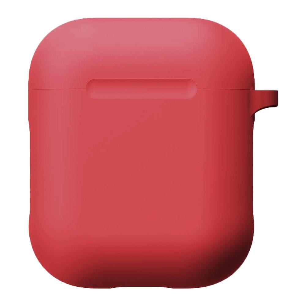 Silikondeksel med karabinkrok Apple AirPods rød