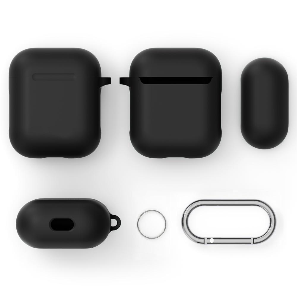 Silikondeksel med karabinkrok Apple AirPods svart