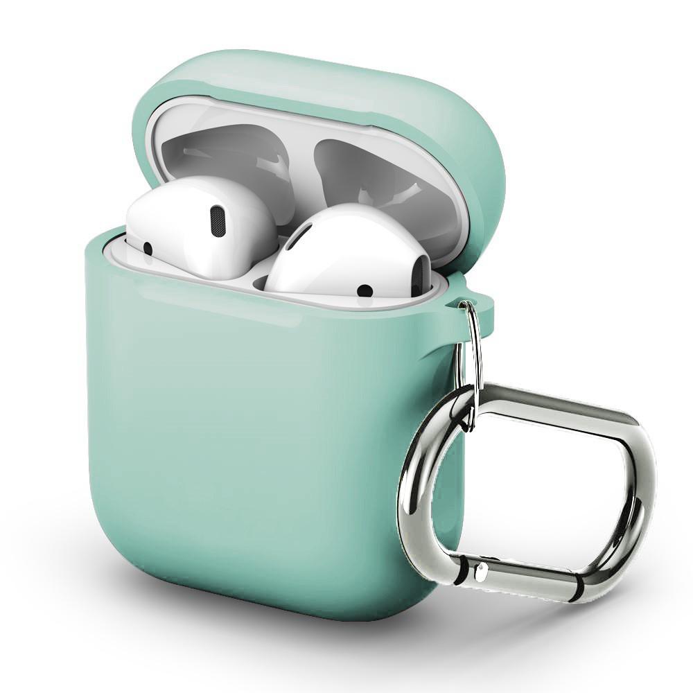 Silikondeksel med karabinkrok Apple AirPods turkis