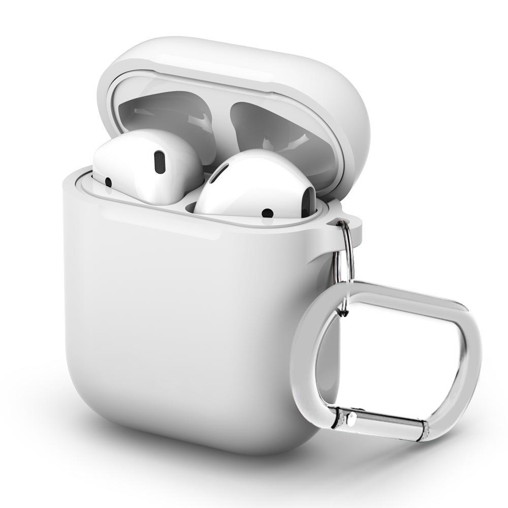 Silikondeksel med karabinkrok Apple AirPods hvit