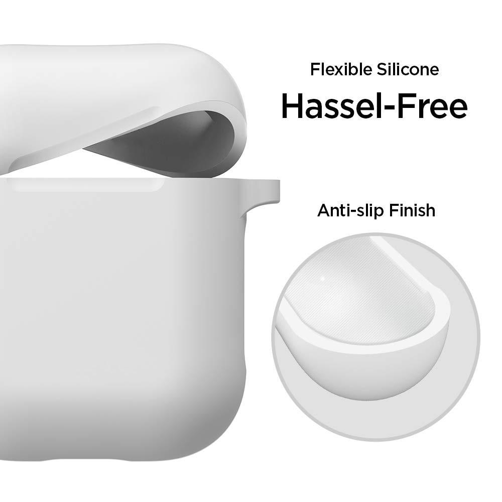 Silikondeksel med karabinkrok Apple AirPods hvit