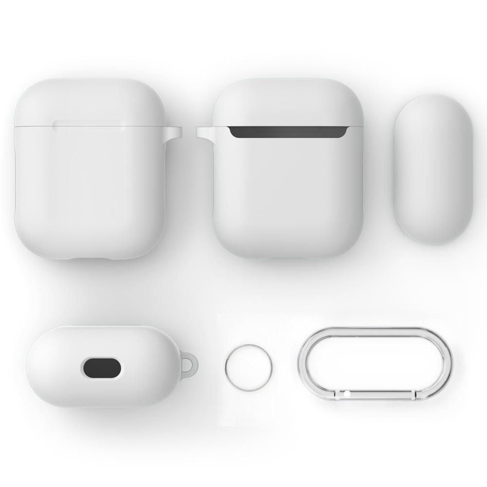 Silikondeksel med karabinkrok Apple AirPods hvit