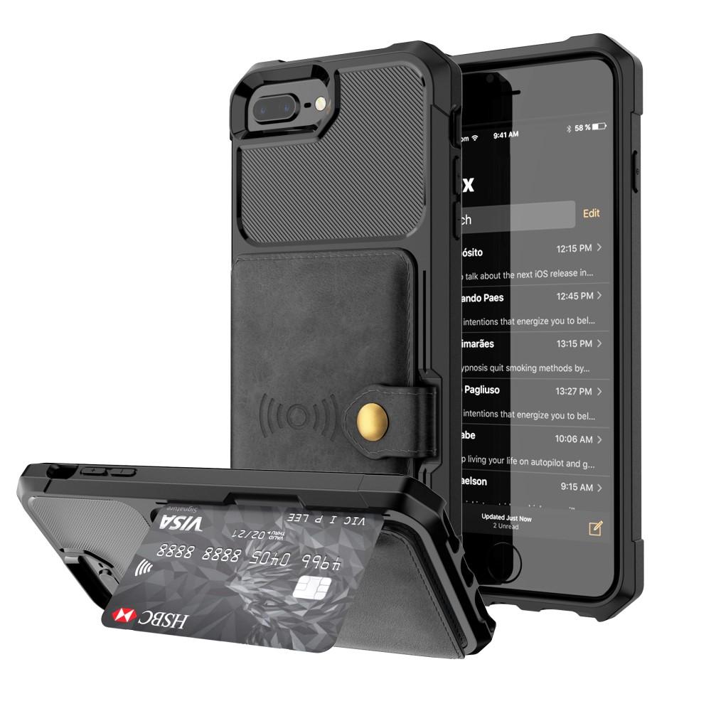 Tough Multi-slot Deksel iPhone 7 Plus/iPhone 6 Plus/6S Plu/iPhone 8 Plus Svart
