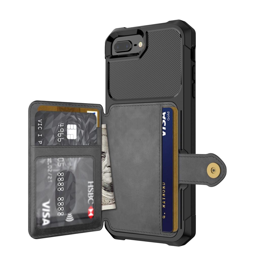 Tough Multi-slot Deksel iPhone 7 Plus/iPhone 6 Plus/6S Plu/iPhone 8 Plus Svart