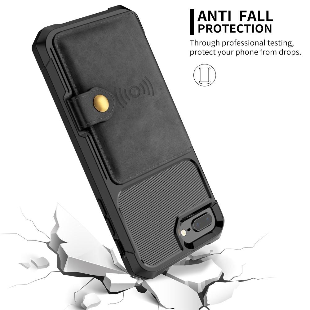 Tough Multi-slot Deksel iPhone 7 Plus/iPhone 6 Plus/6S Plu/iPhone 8 Plus Svart