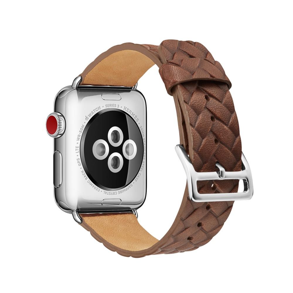 Woven Leather Band Apple Watch 42/44/45 mm Brown