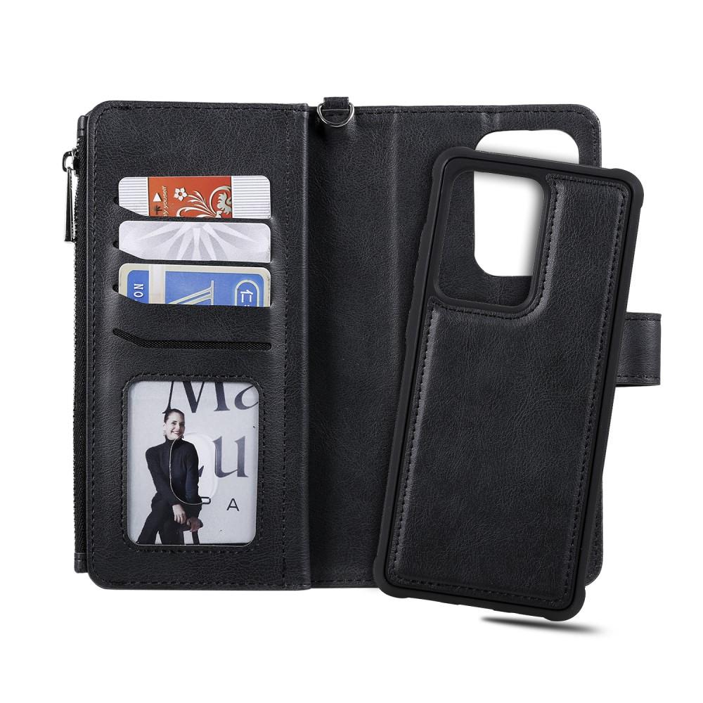 Zipper Magnet Wallet Galaxy S20 Ultra svart