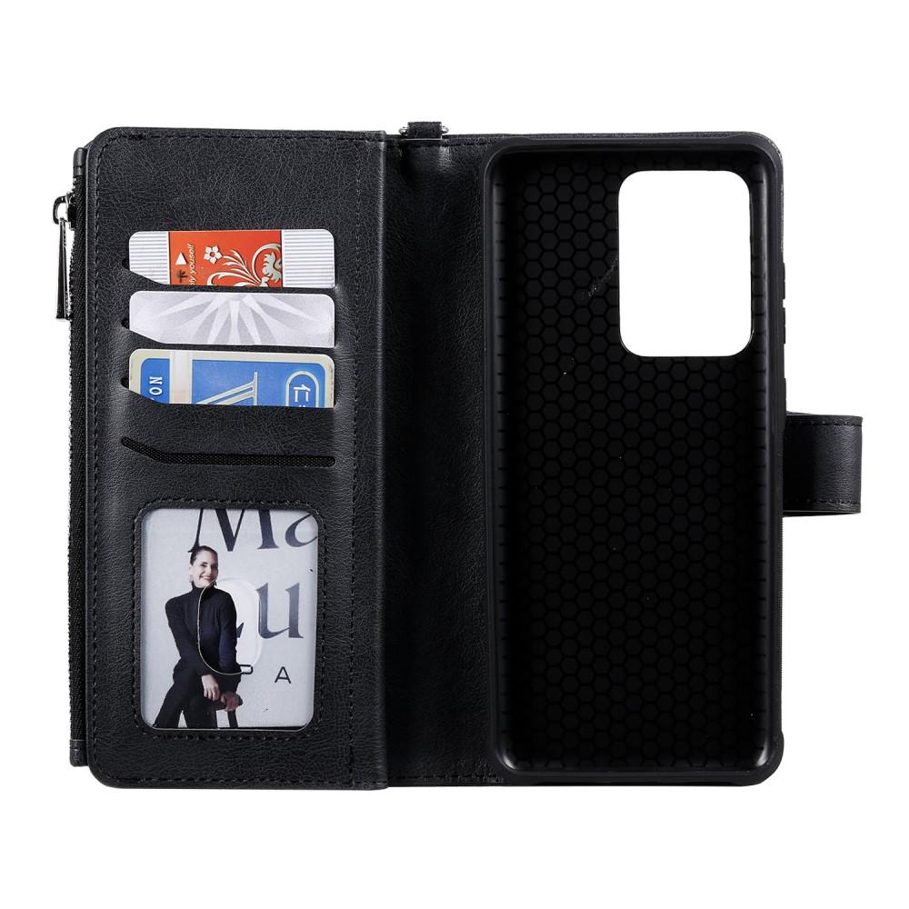 Zipper Magnet Wallet Galaxy S20 Ultra svart