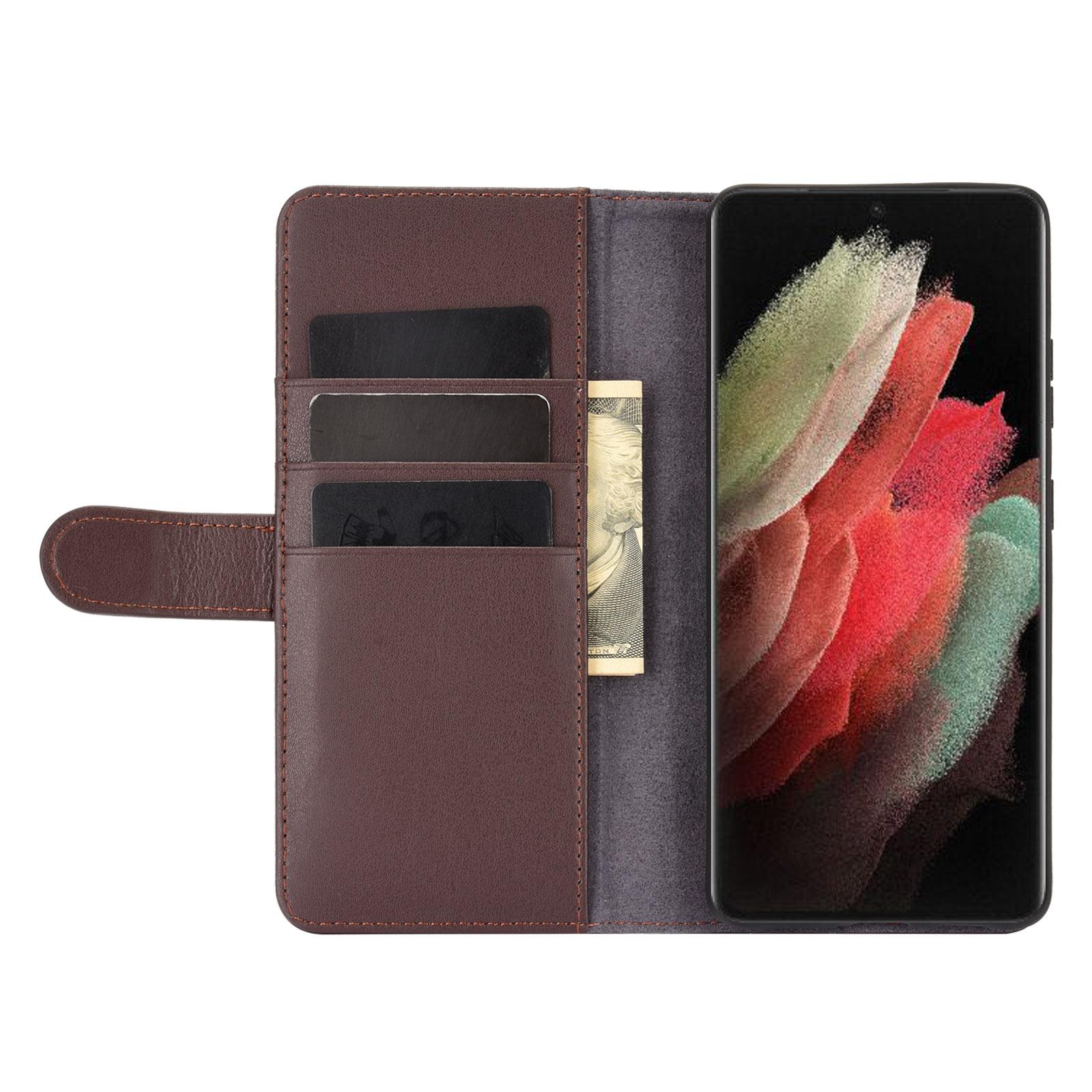 Ekte Lærveske Samsung Galaxy S21 Ultra Brun