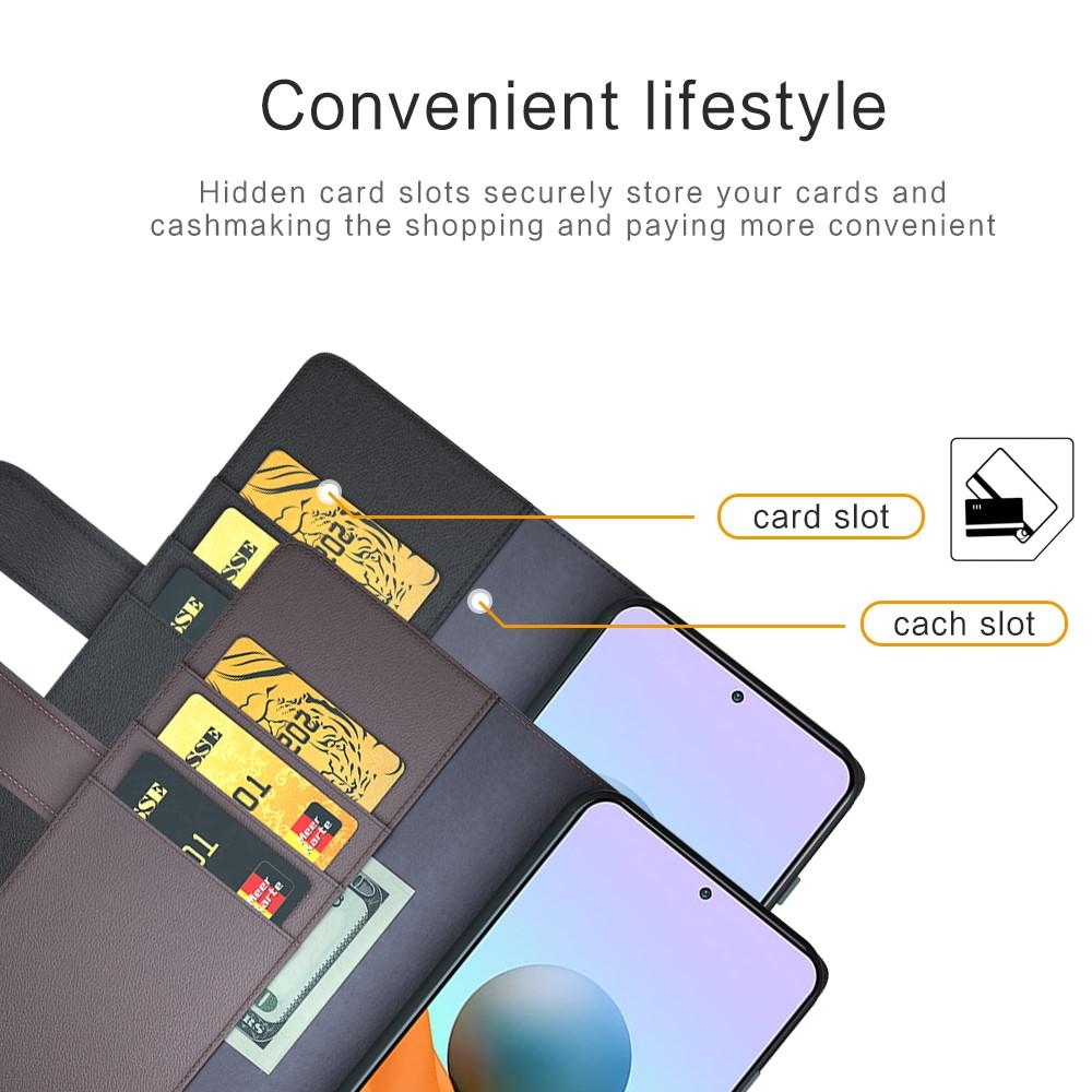 Ekte Lærveske Xiaomi Redmi Note 10 Pro Brun
