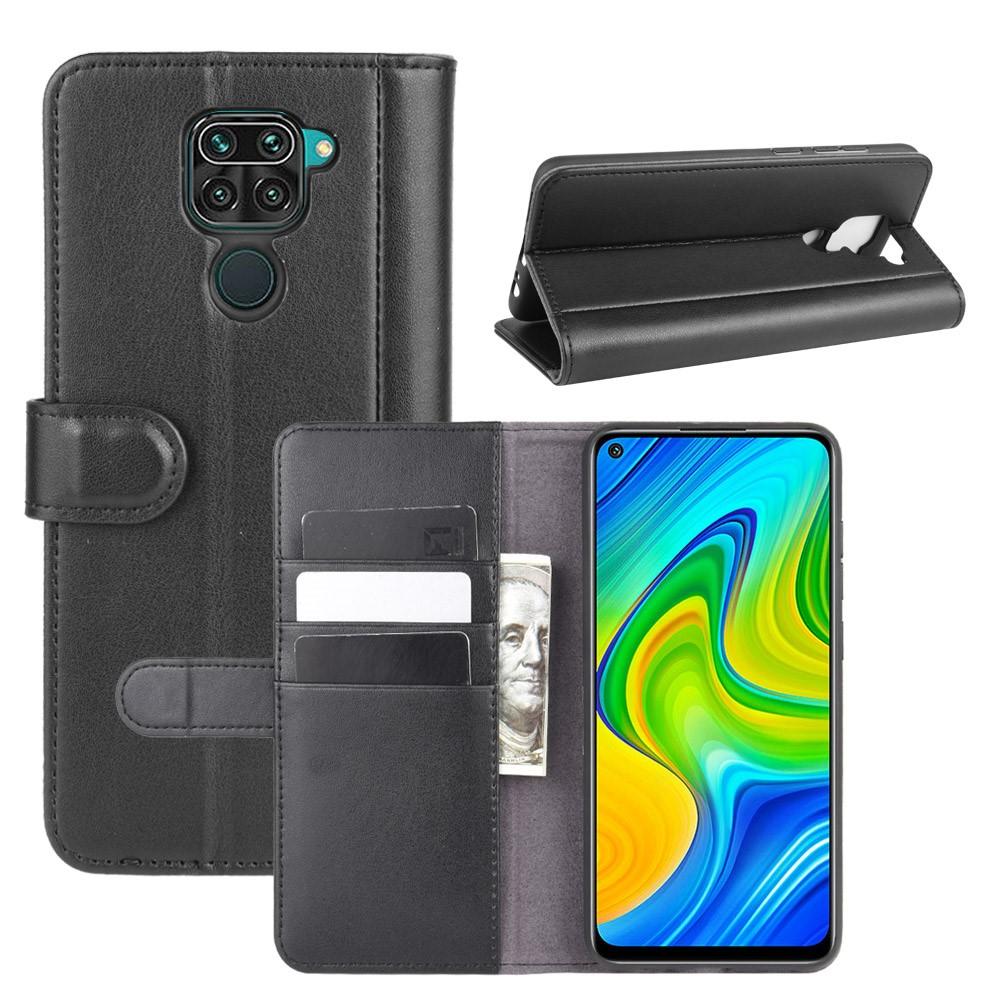 Ekte Lærveske Xiaomi Redmi Note 9 Pro Svart