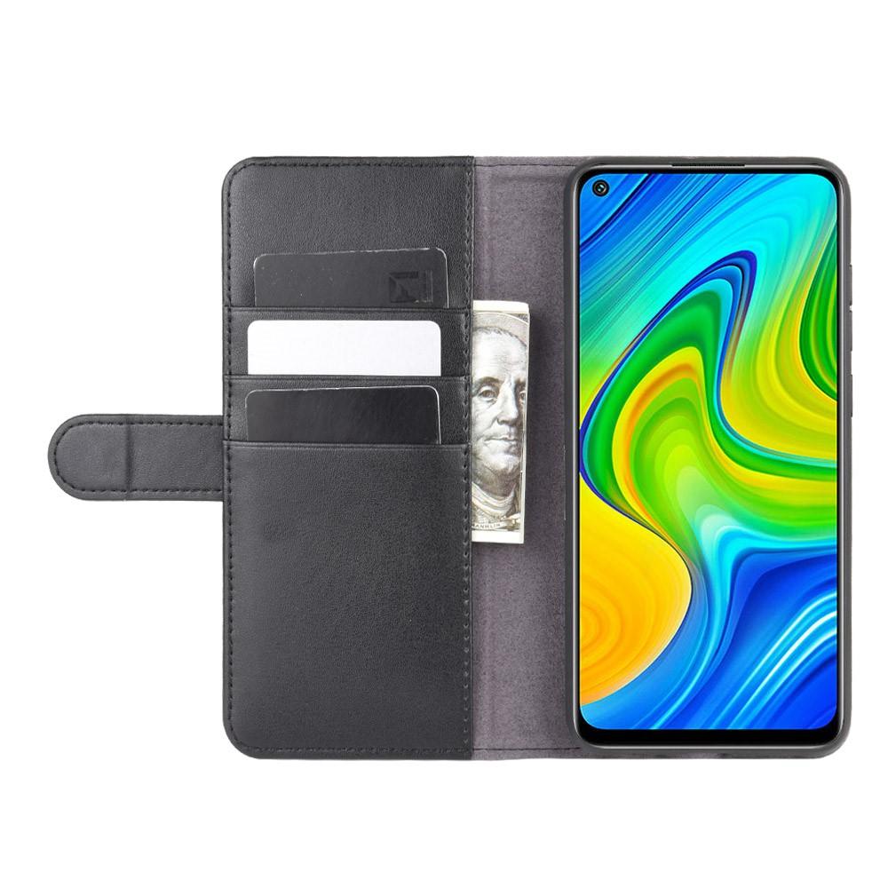 Ekte Lærveske Xiaomi Redmi Note 9 Pro Svart