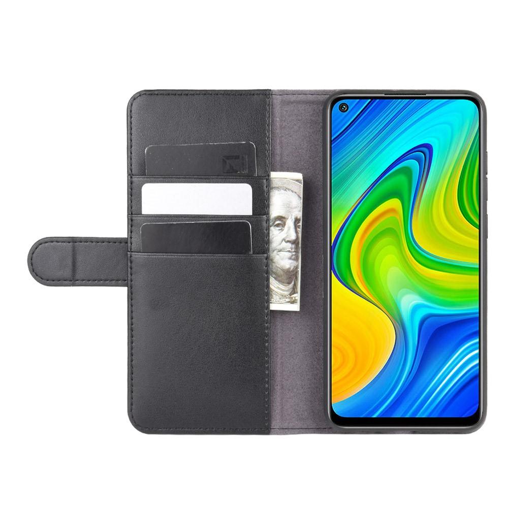 Ekte Lærveske Xiaomi Redmi Note 9 svart