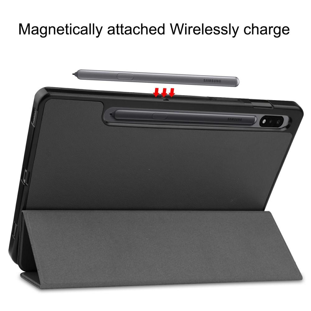 Etui Tri-fold Pencil-holder Galaxy Tab S7/S8 svart