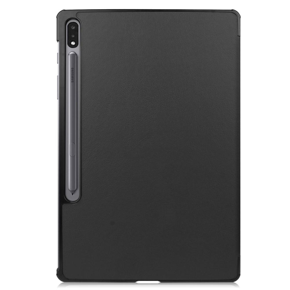 Etui Tri-fold Samsung Galaxy Tab S7 Plus/S8 Plus svart