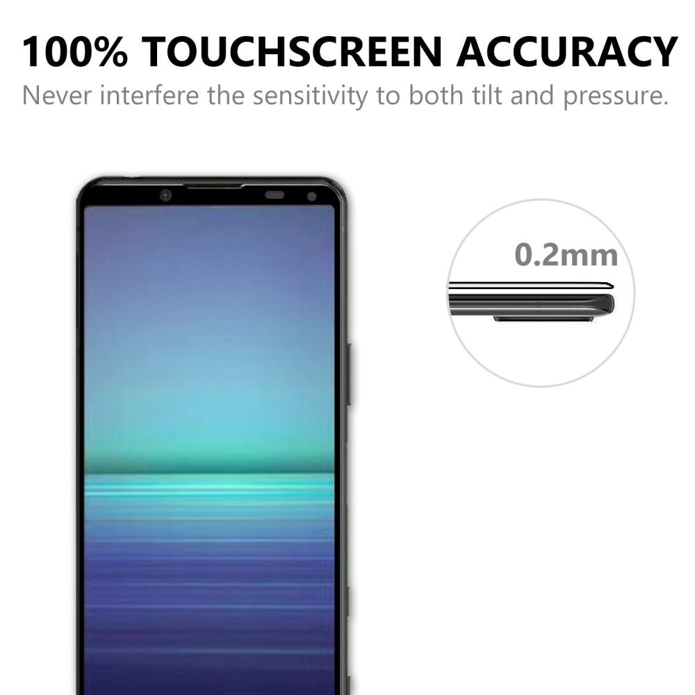 Heldekkende Skjermbeskytter Herdet Glass Sony Xperia 5 II svart