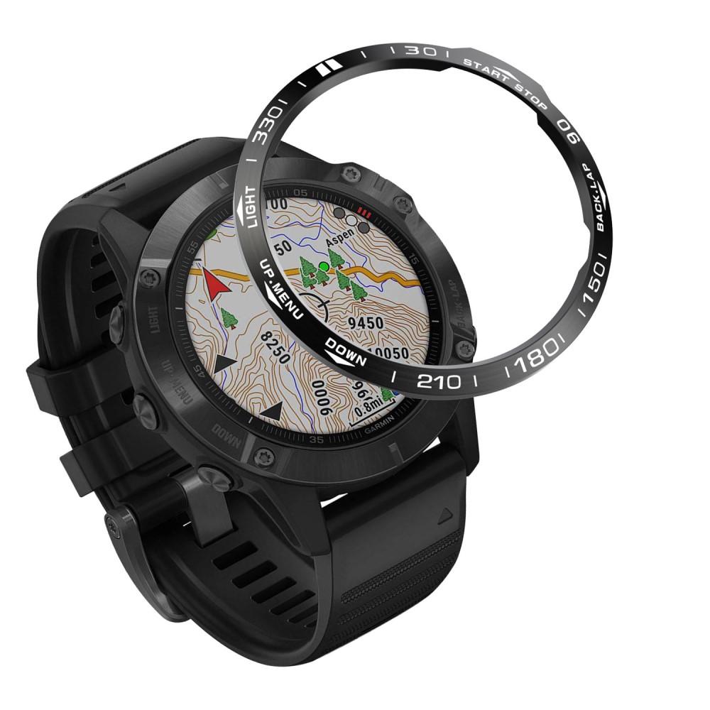 Ramme Garmin Fenix 6X svart