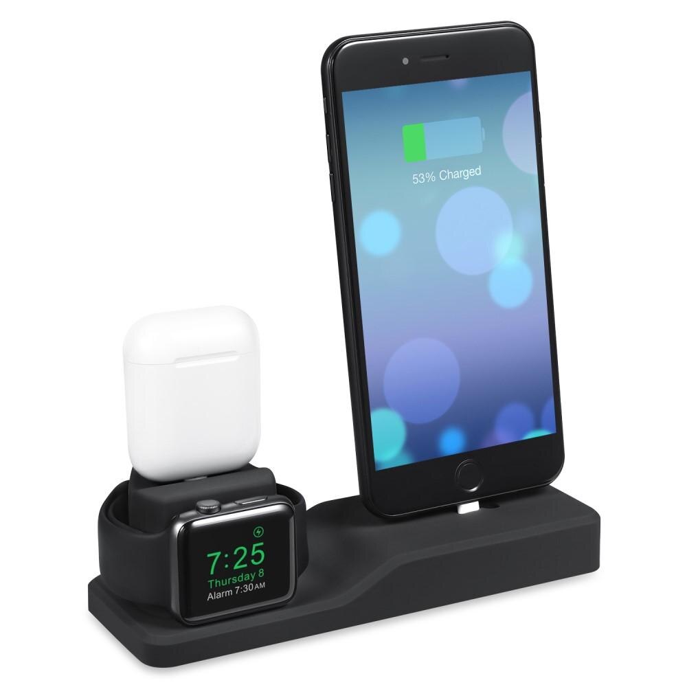 Ladestativ 3-in-1 Apple AirPods/Watch/iPhone svart