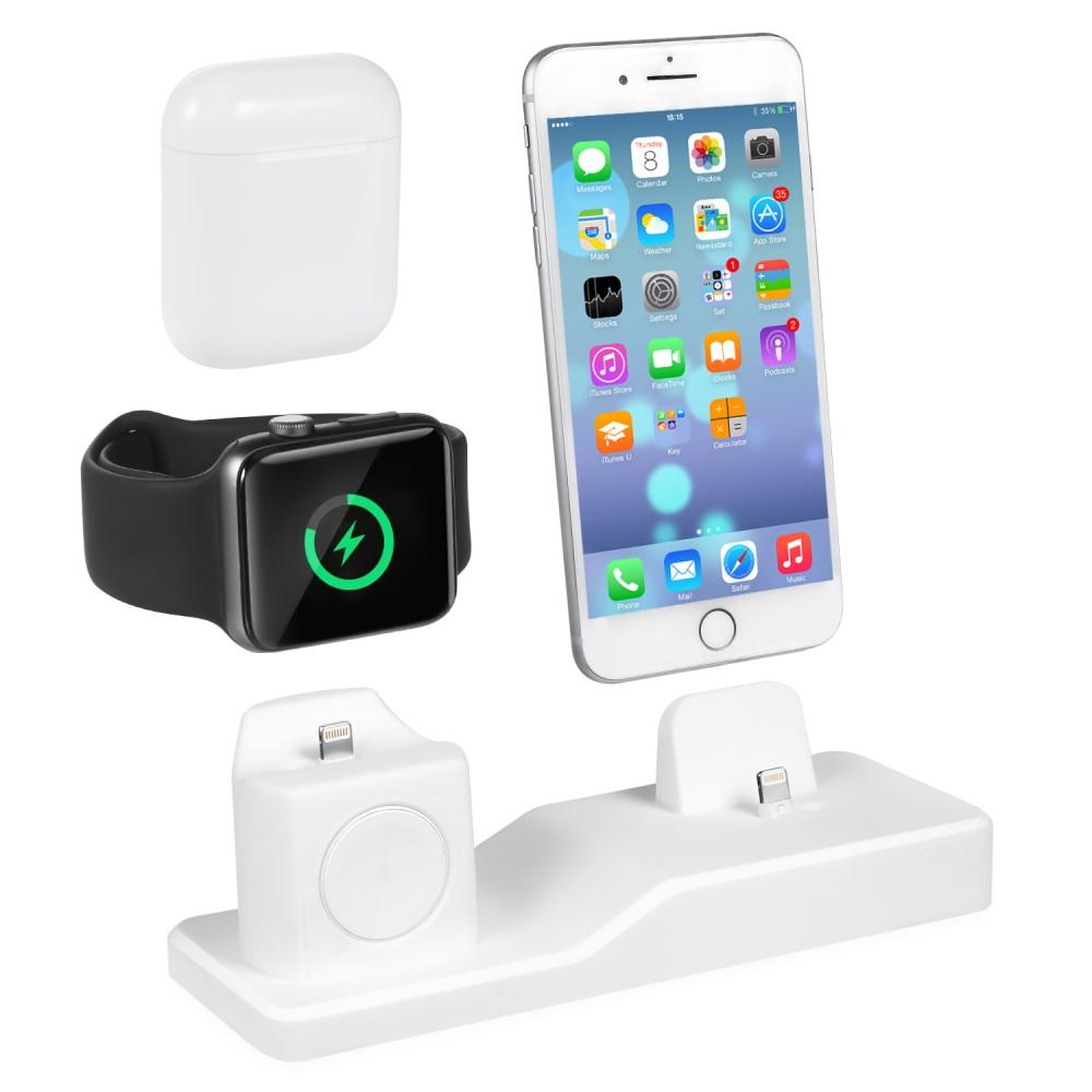 Ladestativ 3-in-1 Apple AirPods/Watch/iPhone hvit