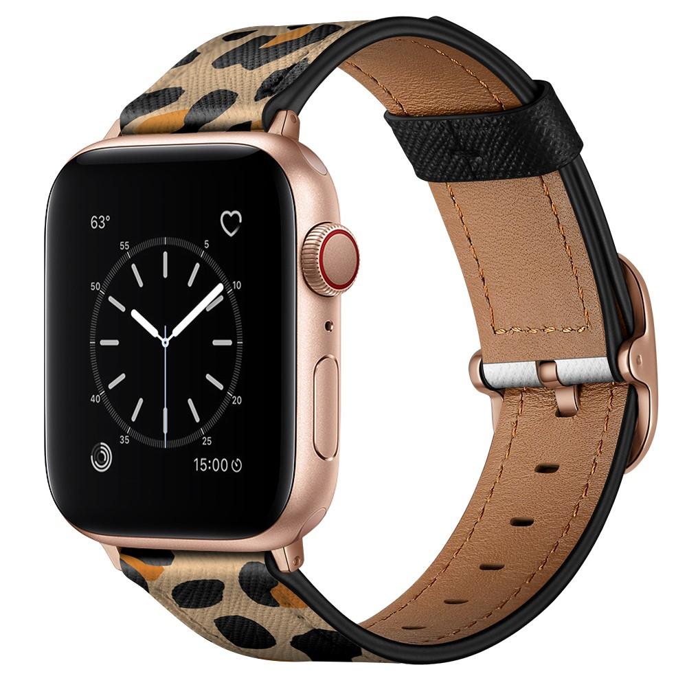 Apple Watch Series 8 45mm Reim Lær Leopard