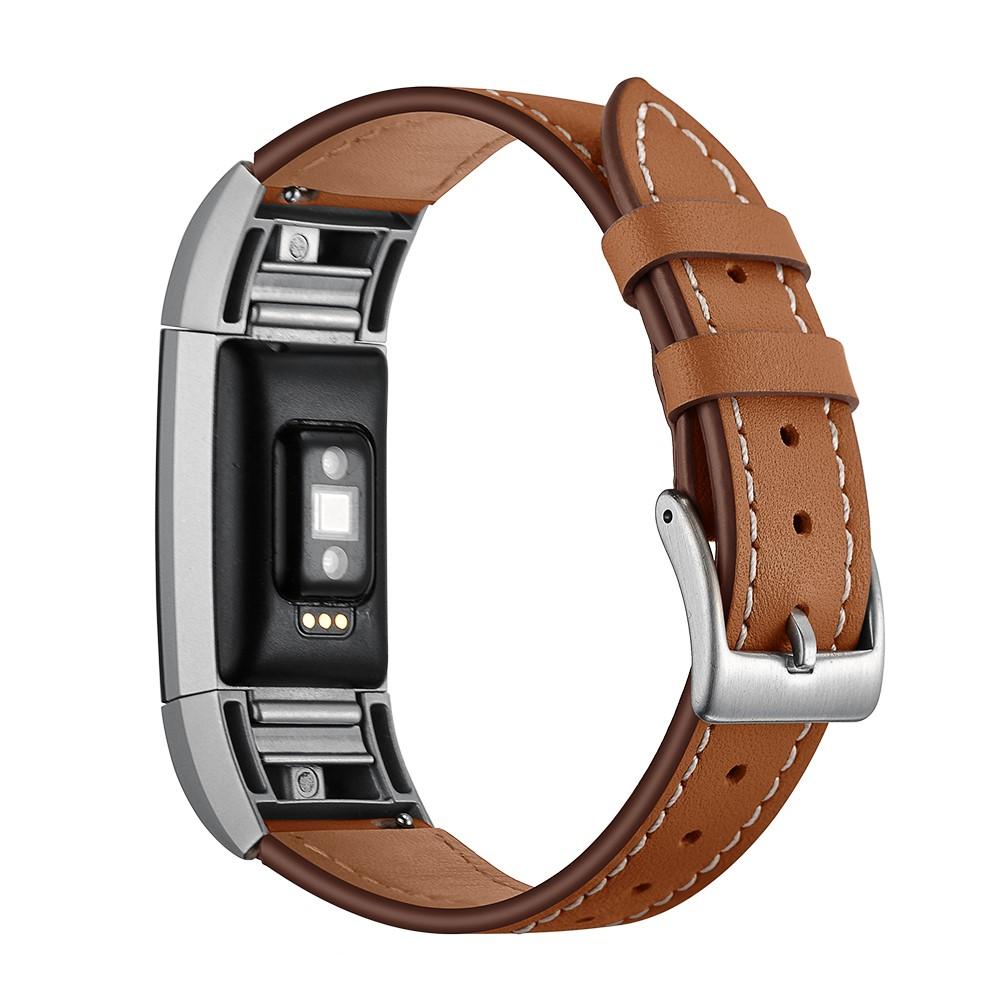 Fitbit Charge 2 Reim Lær Brun
