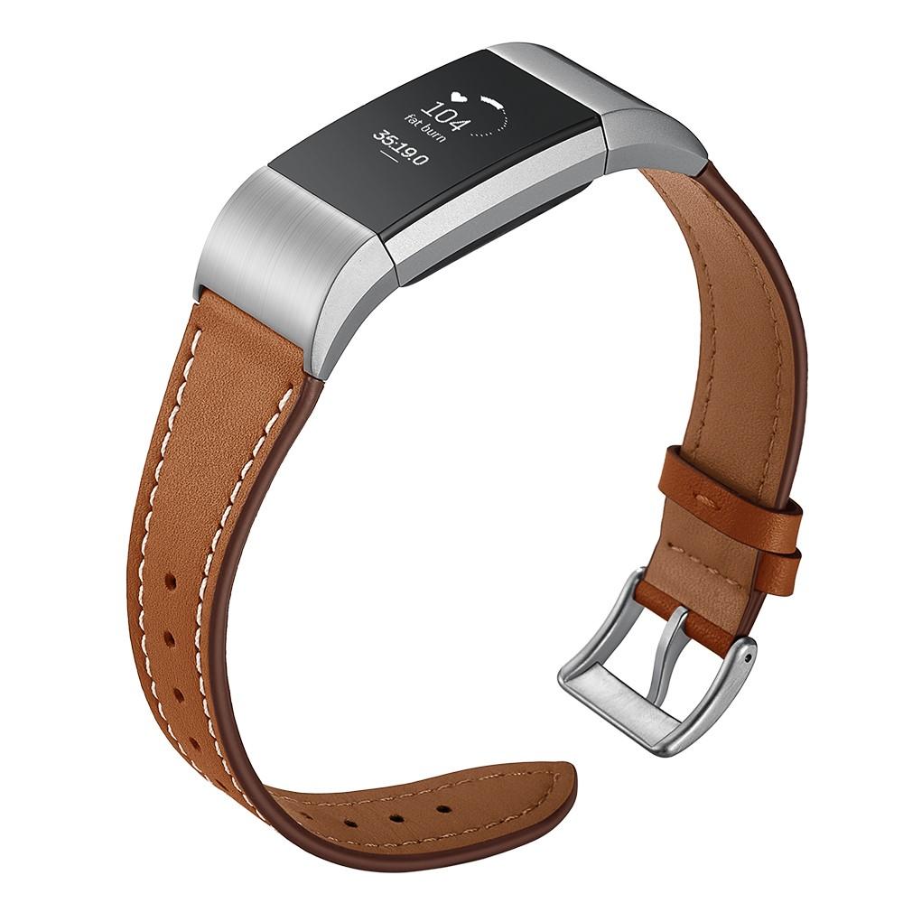 Fitbit Charge 2 Reim Lær Brun