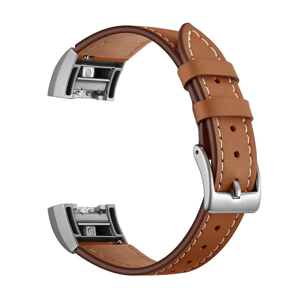 Fitbit Charge 2 Reim Lær Brun