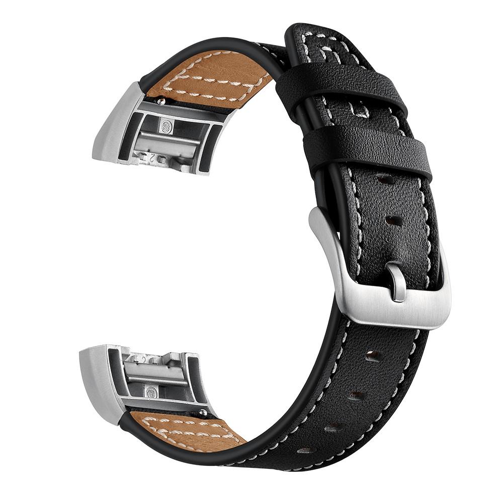 Fitbit Charge 2 Reim Lær Svart