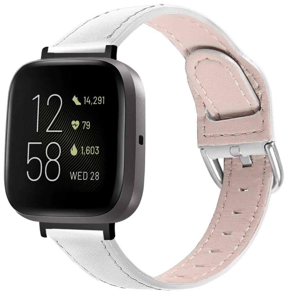 Fitbit Versa 3/Sense Reim Lær hvit