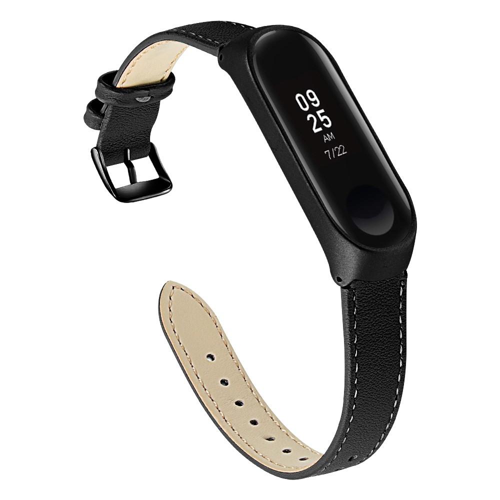 Xiaomi Mi Band 5/6 Reim Lær svart