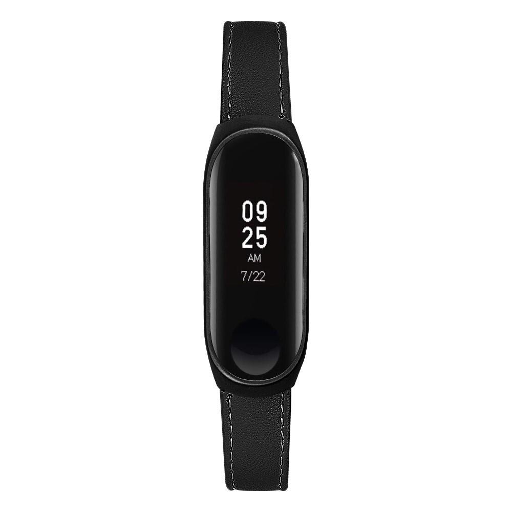 Xiaomi Mi Band 5/6 Reim Lær svart