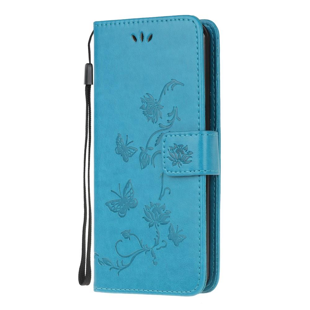 Lærveske Sommerfugler Galaxy Note 20 Ultra blå