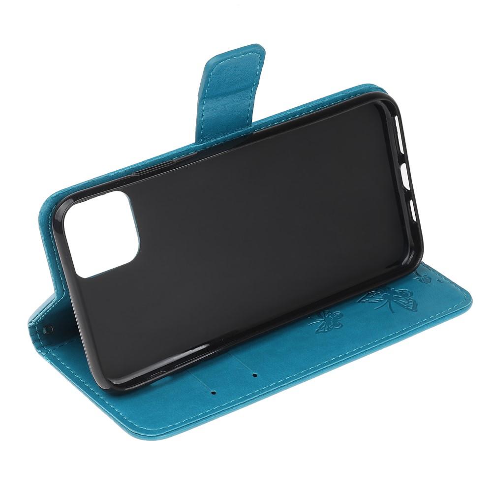 Lærveske Sommerfugler iPhone 12 Mini Blå