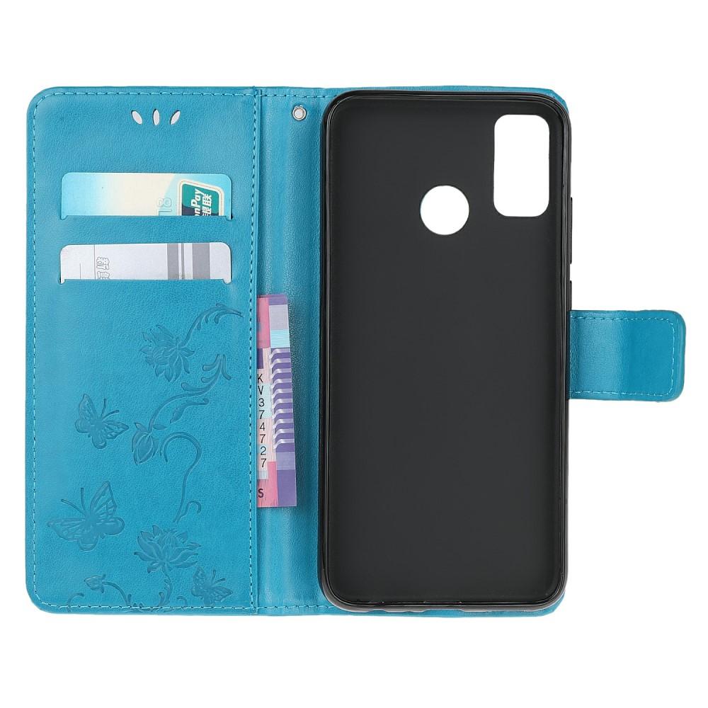 Lærveske Sommerfugler Motorola Moto G30/Moto G10/Moto G20 Blå