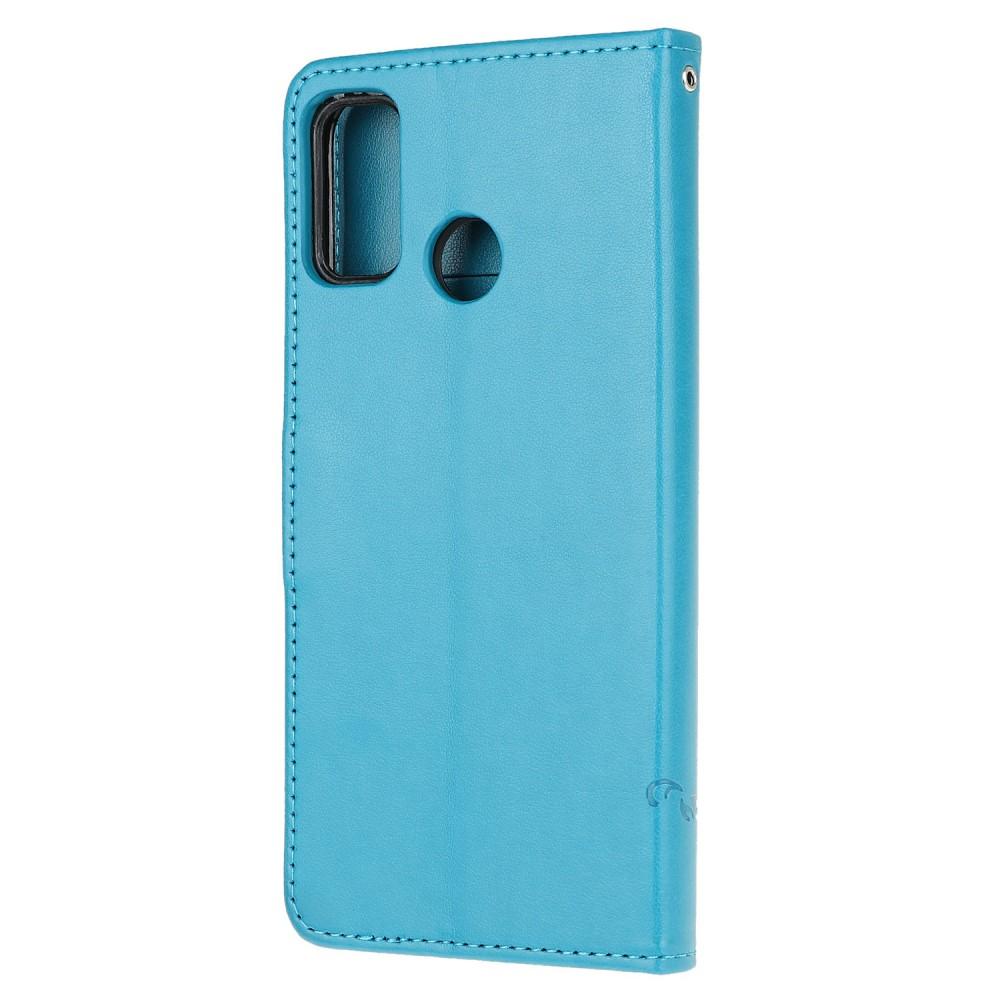 Lærveske Sommerfugler Motorola Moto G30/Moto G10/Moto G20 Blå