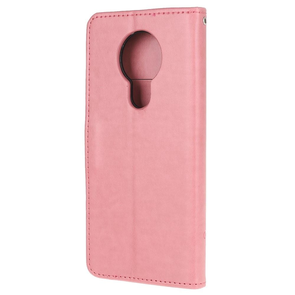 Lærveske Sommerfugler Nokia 5.3 rosa