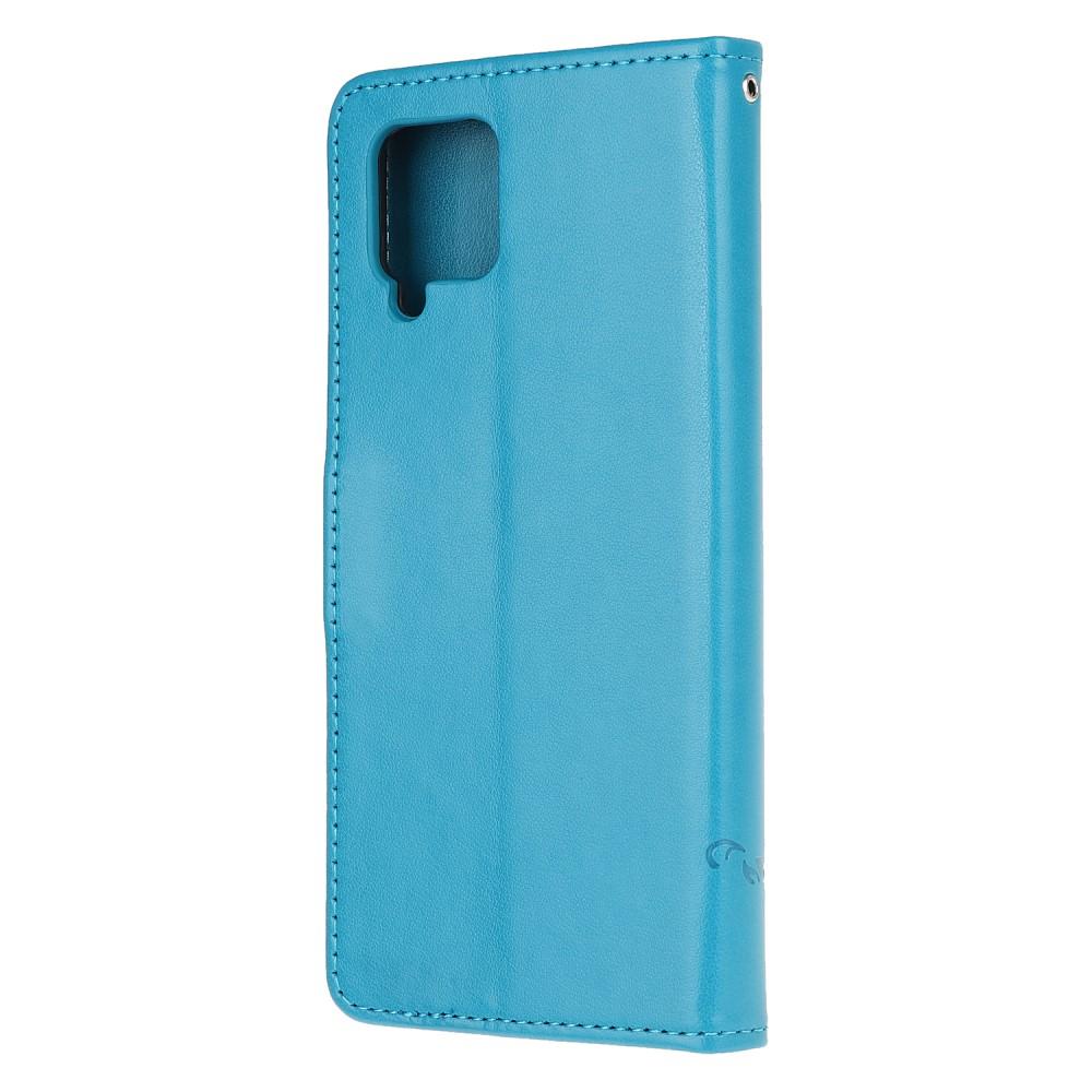 Lærveske Sommerfugler Samsung Galaxy A42 Blå