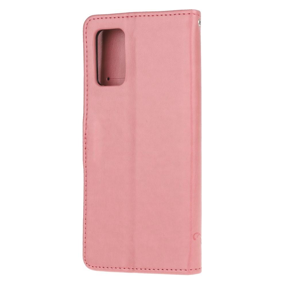 Lærveske Sommerfugler Samsung Galaxy S20 FE Rosa