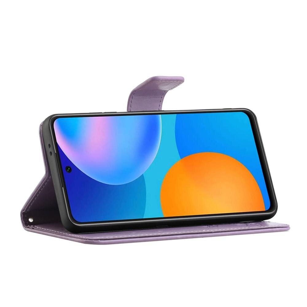 Lærveske Sommerfugler Samsung Galaxy S21 Plus Lilla