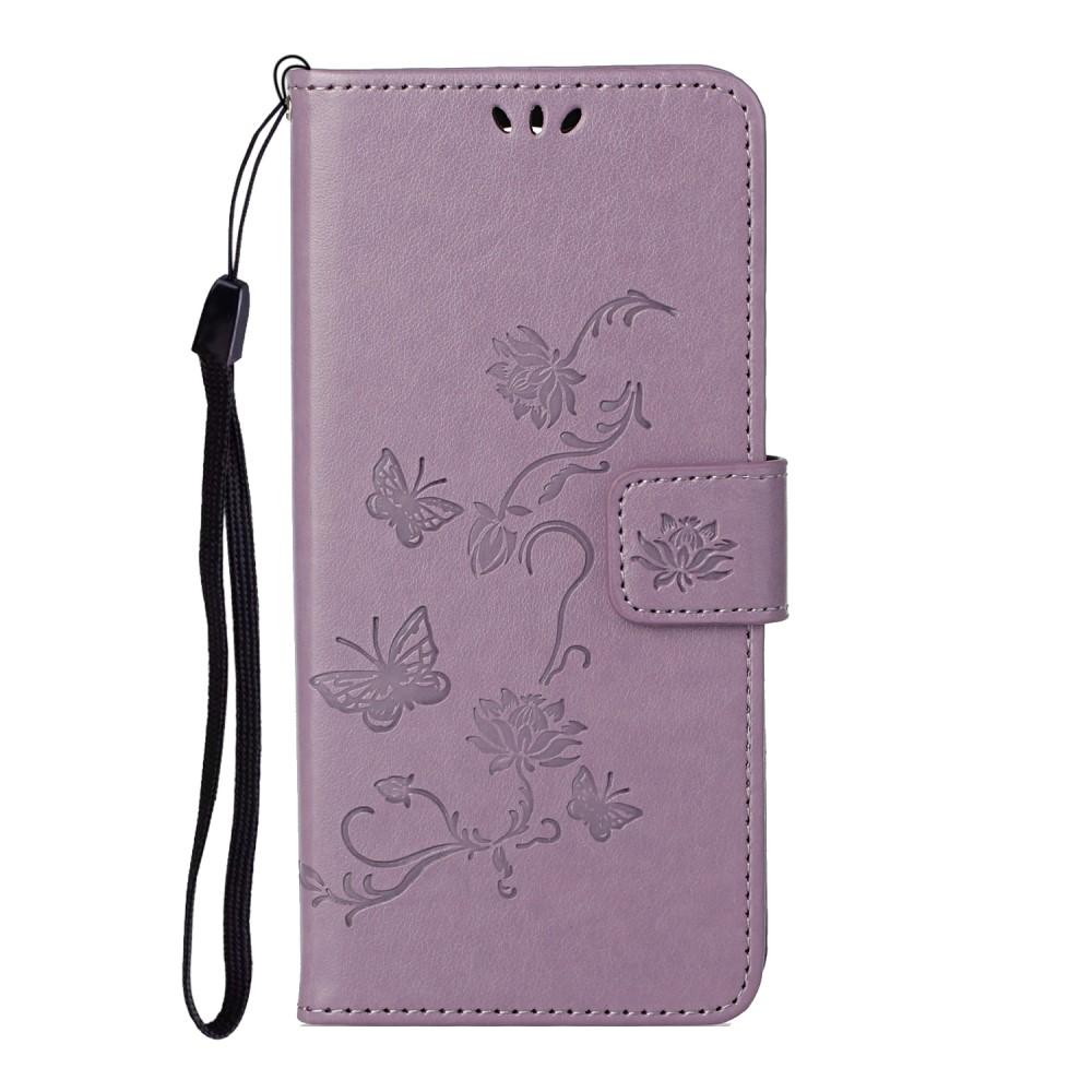 Lærveske Sommerfugler Samsung Galaxy S21 Plus Lilla