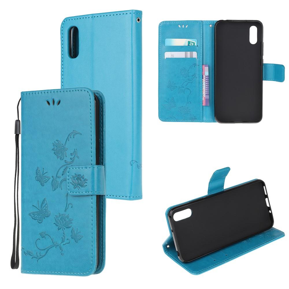 Lærveske Sommerfugler Samsung Galaxy Xcover 5 Blå