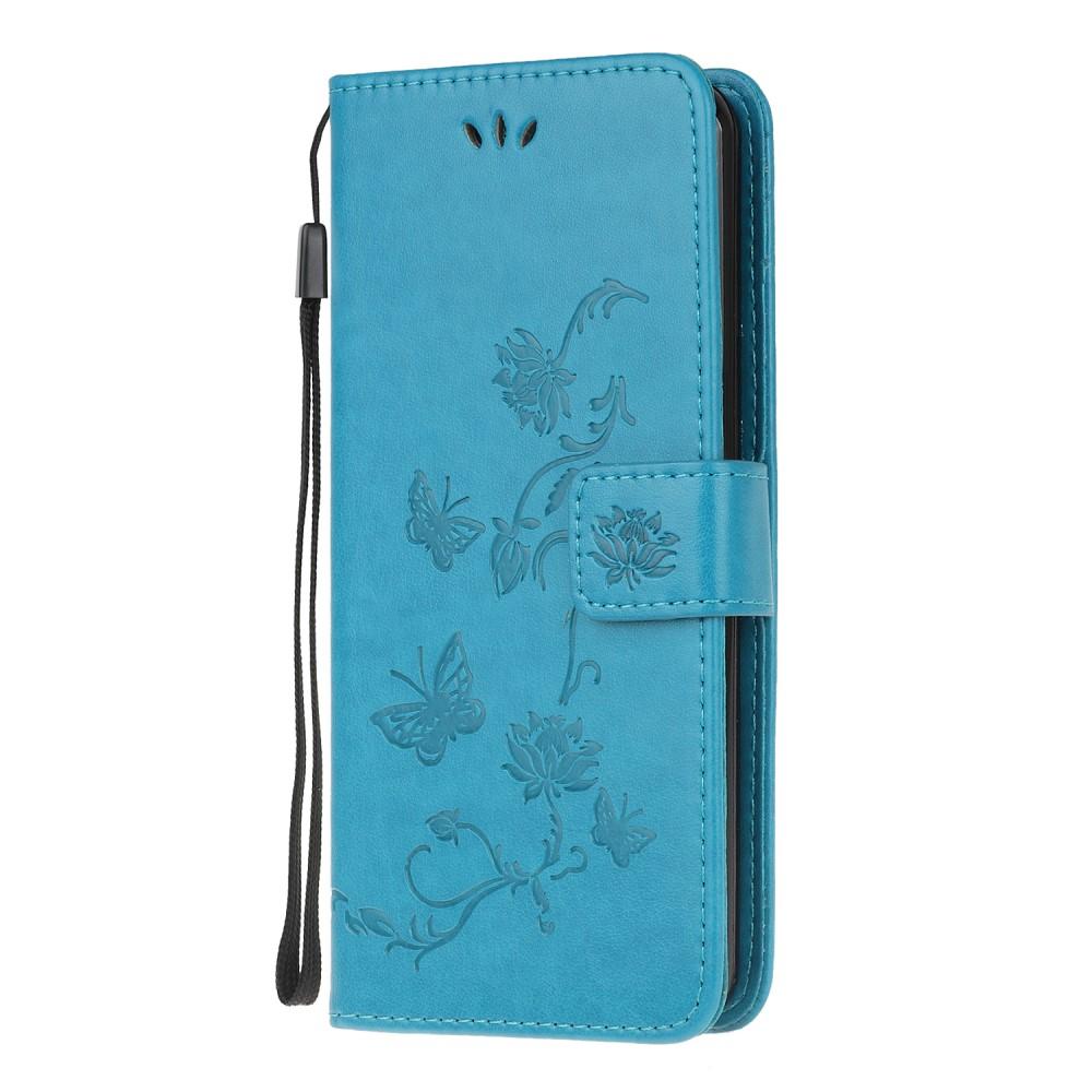 Lærveske Sommerfugler Samsung Galaxy Xcover 5 Blå