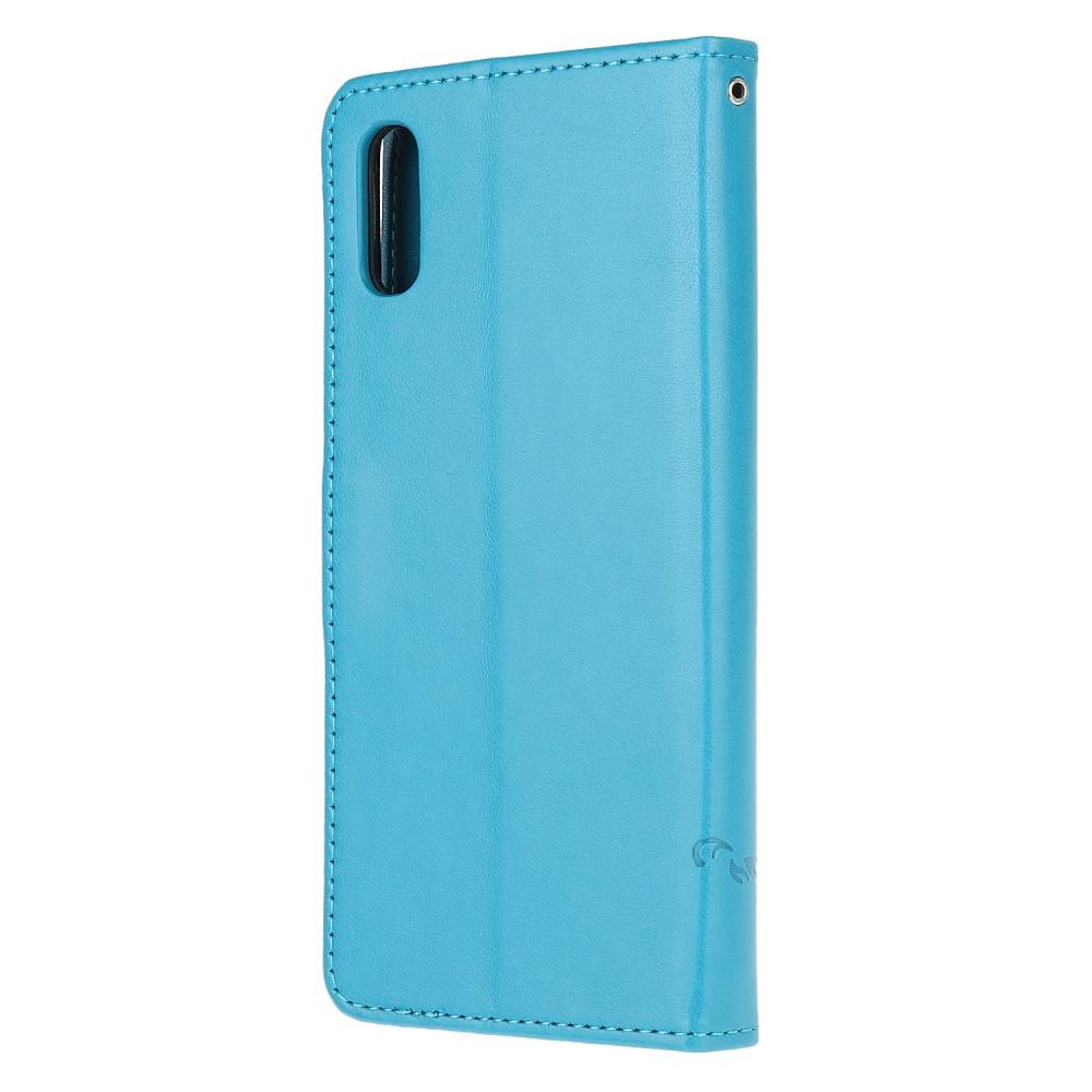 Lærveske Sommerfugler Samsung Galaxy Xcover 5 blå