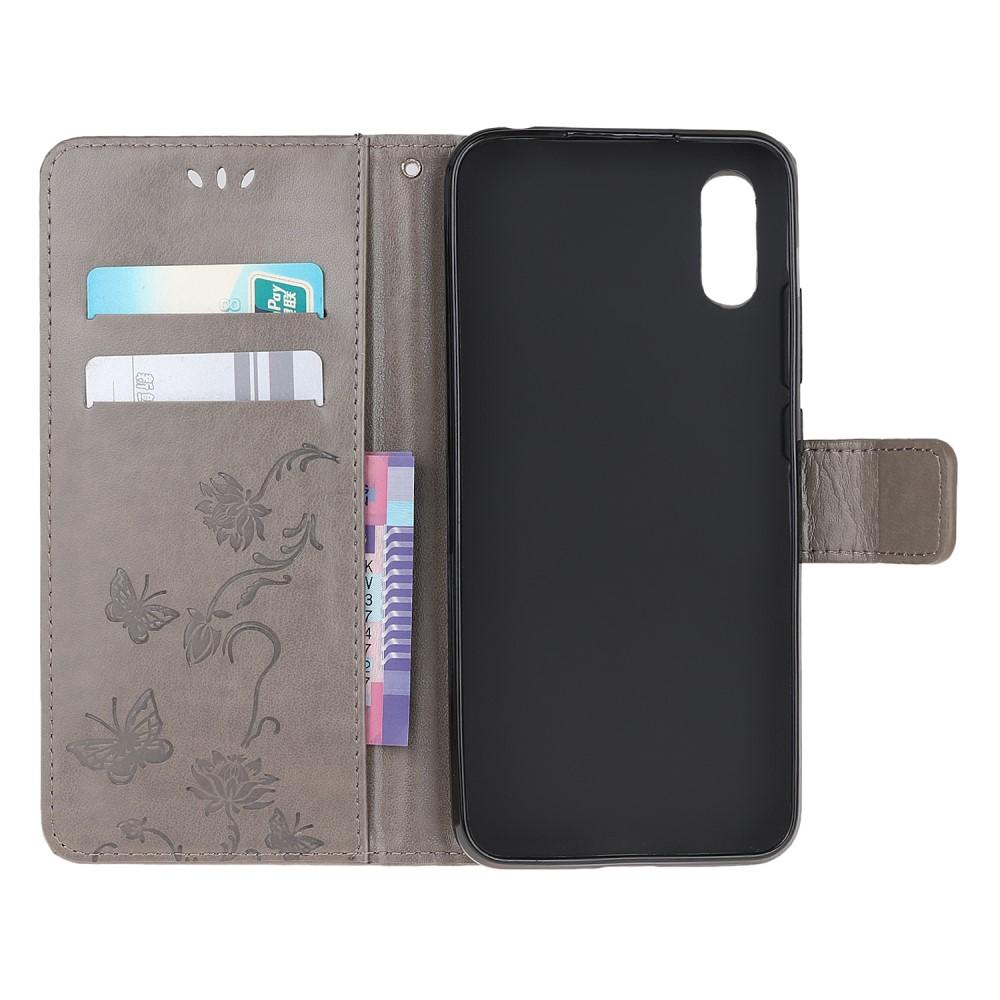Lærveske Sommerfugler Samsung Galaxy Xcover 5 Grå