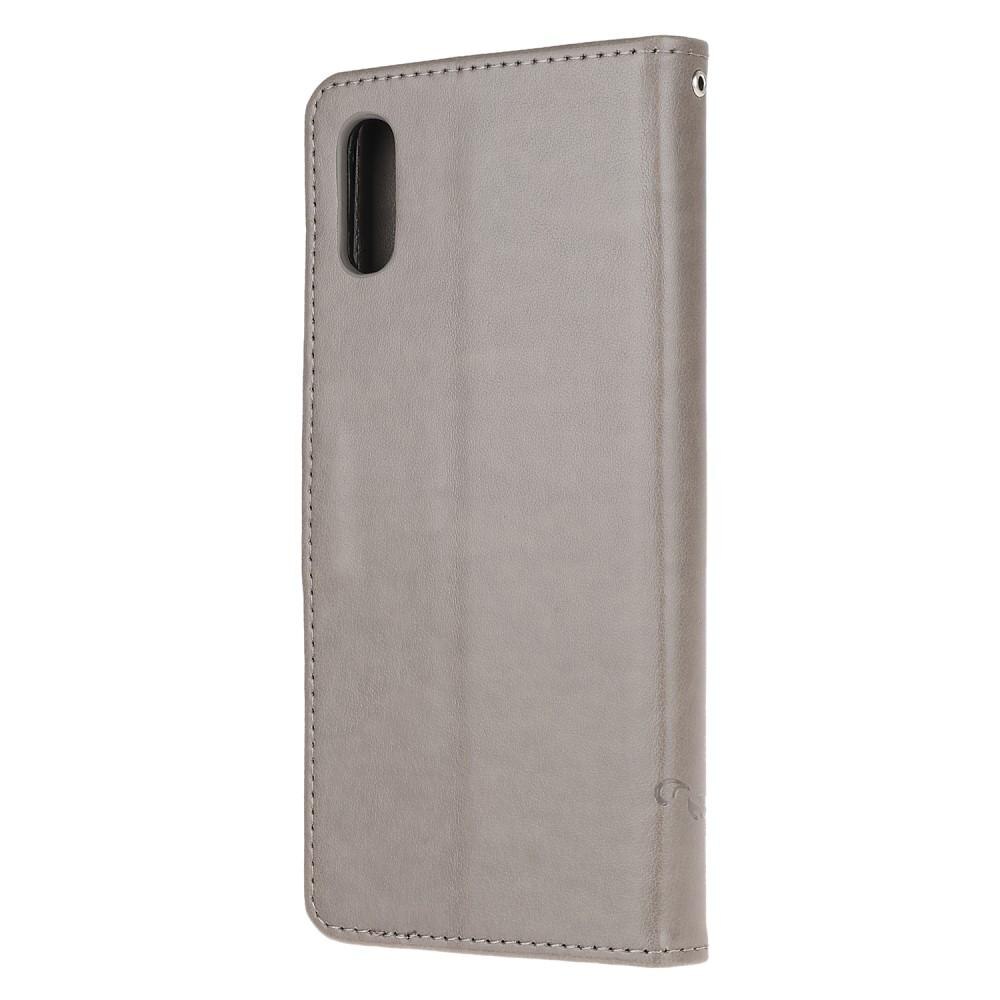 Lærveske Sommerfugler Samsung Galaxy Xcover 5 Grå