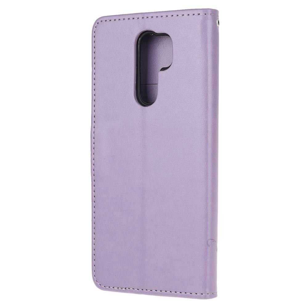 Lærveske Sommerfugler Xiaomi Redmi 9 Lilla